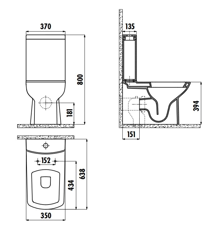 Vas WC Creavit Lara+bide LR360.00CB / LR410 / KC1603.01 / IT5130