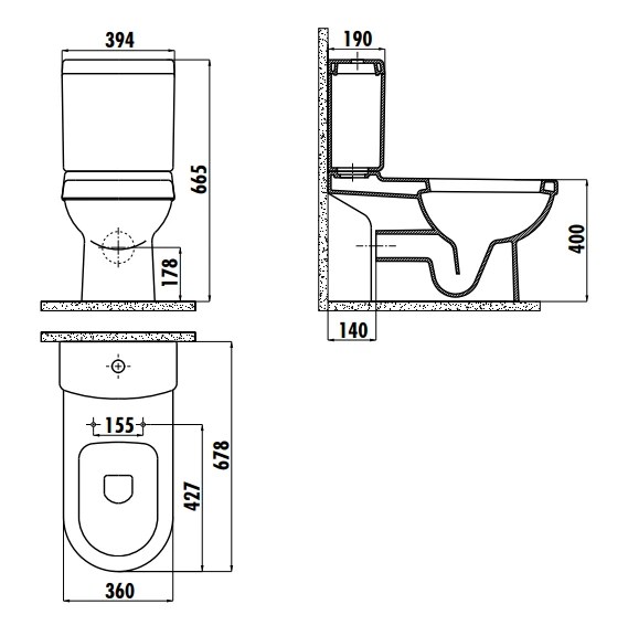 Vas WC Creavit Vitroya VT310.001 / VT410 / KC3131 / IT5130