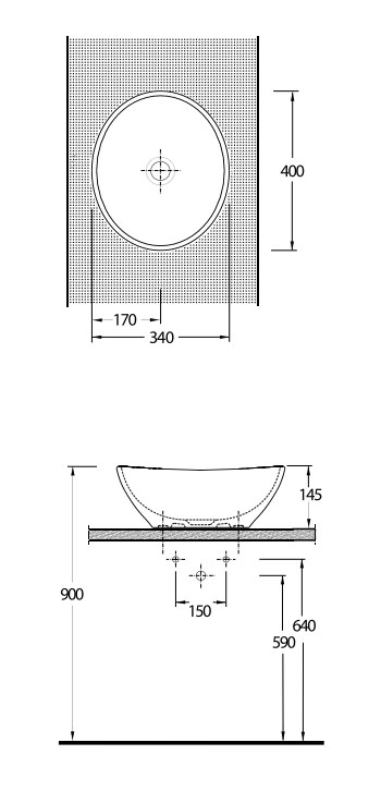 Lavoar bol LAGINA 40*34 cm (35381)