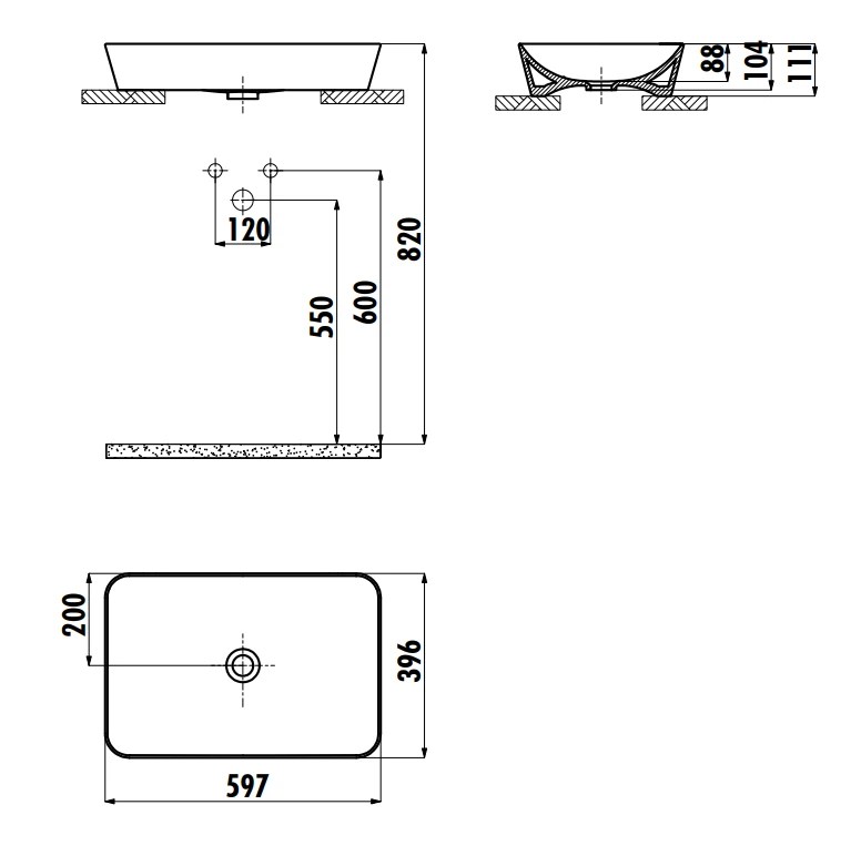 Lavoar Creavit Ultra 40x60cm UL060.000