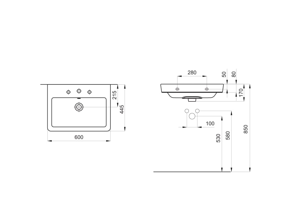 Lavoar ROCA Caserta 600x450 A3270J1000