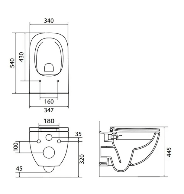 Vas WC suspendat ROCA Palo Rimless A346137000 + Capac A801472003
