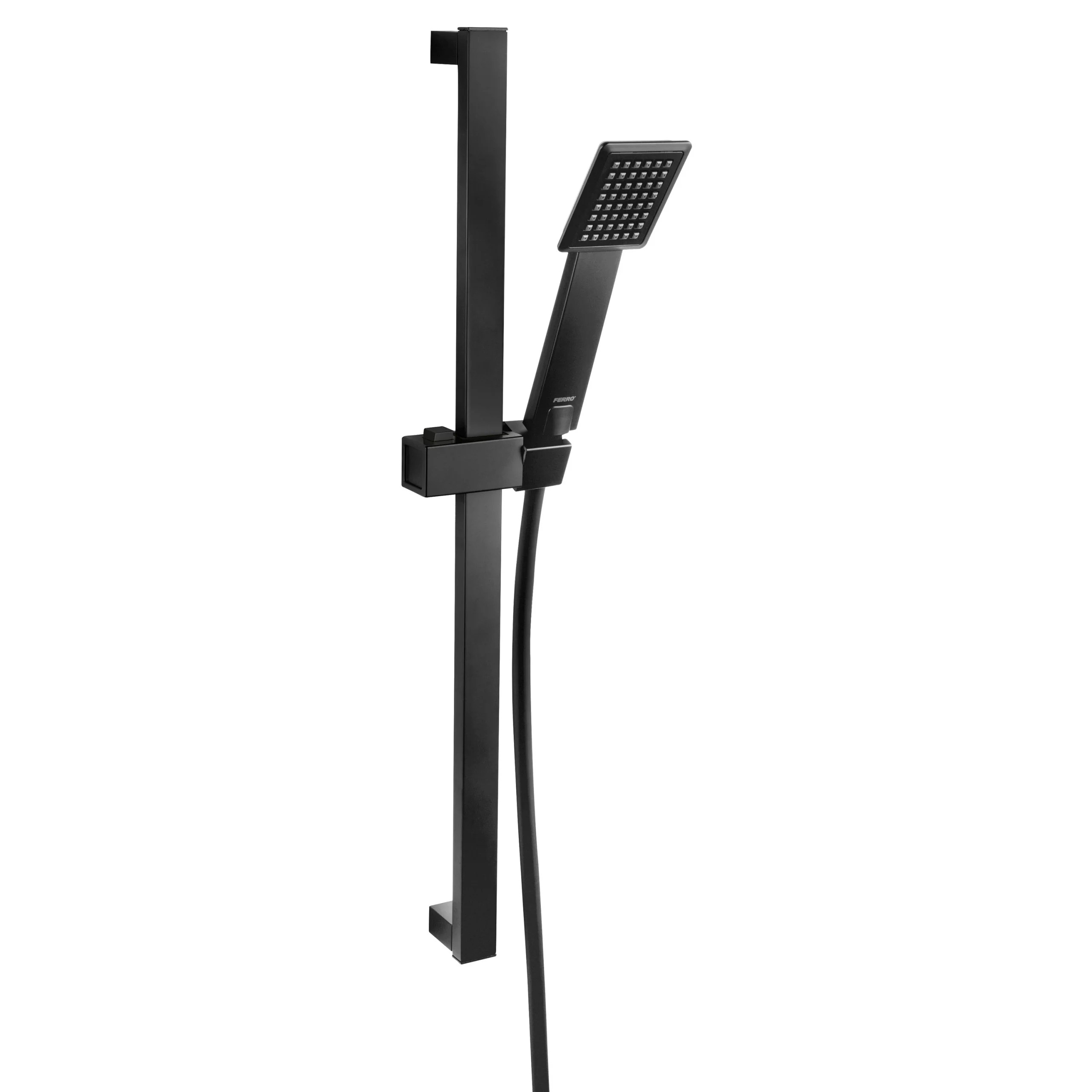 Bara dus Ferro Sinus N170BL-B + suport, telefon (Matt Black)