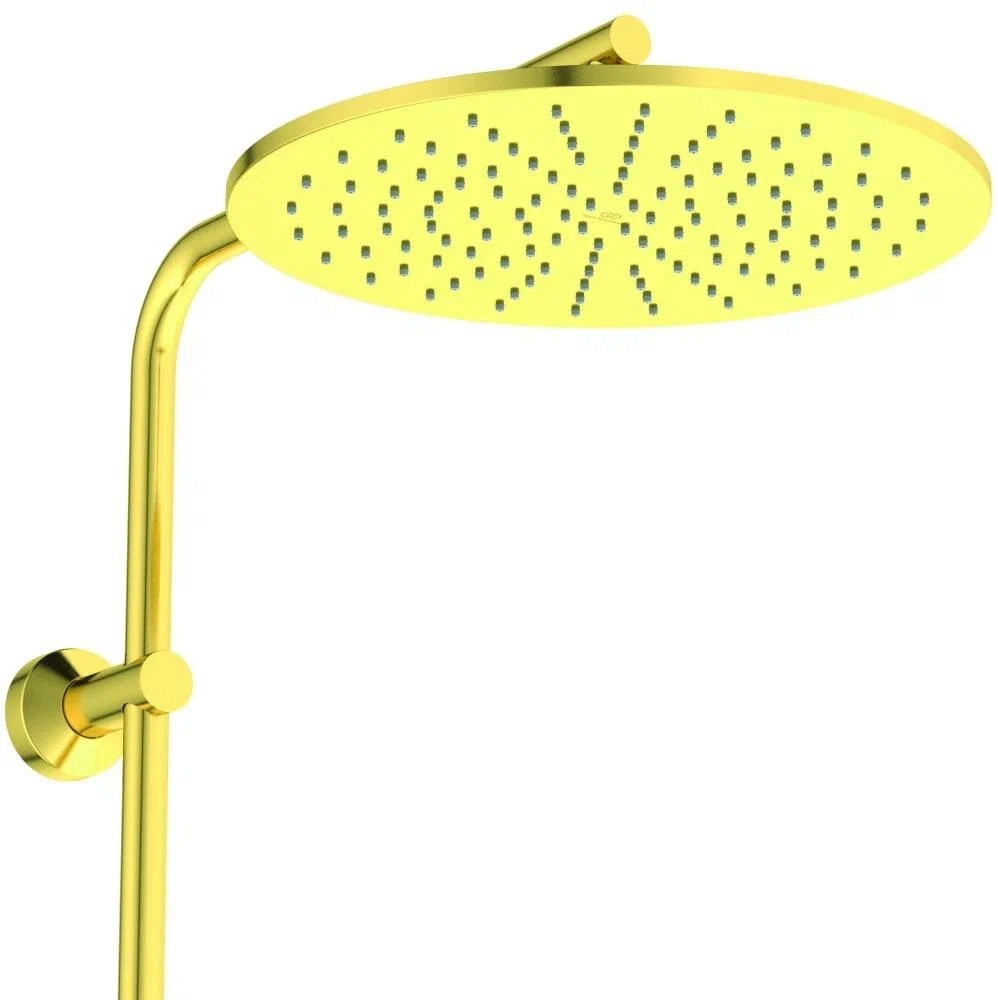 Baterie cu Coloana si palarie Ideal Standard CERATHERM T125 (Dus) Termostata (Brushed Gold) A7589A2