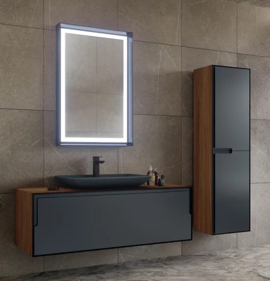 Умывальник с тумбой ORKA Craft 100 Kompact laminat ceviz