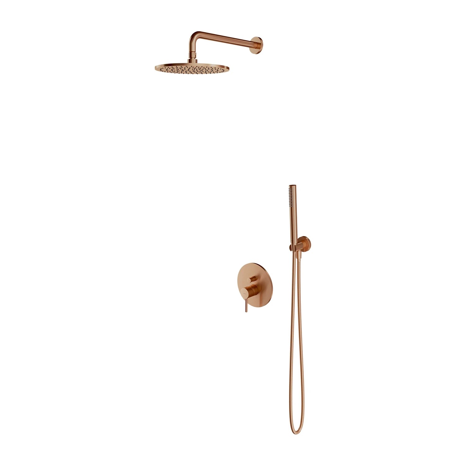 Set de duș îngropat 2 cai OMNIRES Y Brushed Copper SYSY35CPB