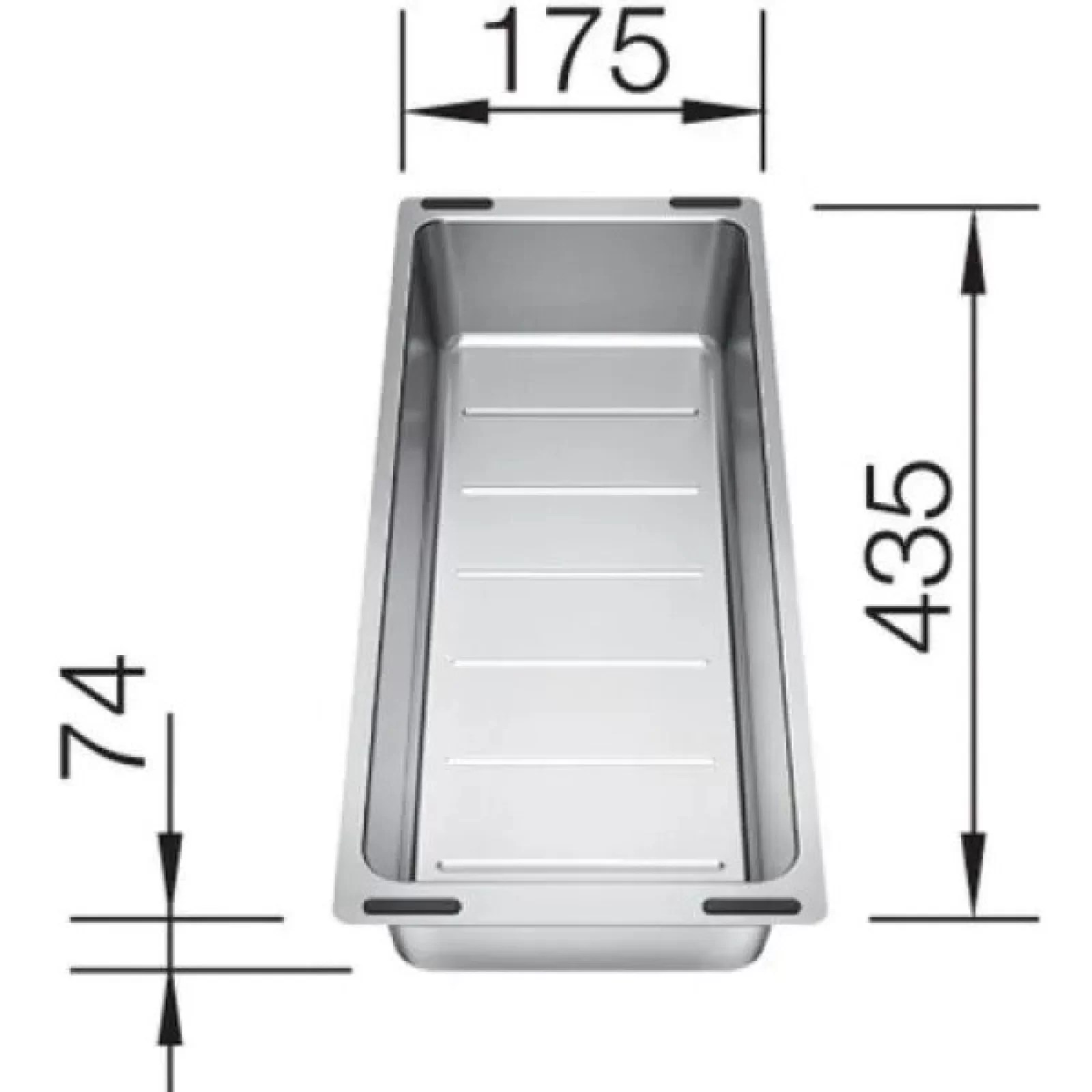 Blanco Recipient (inox) 227689 SR