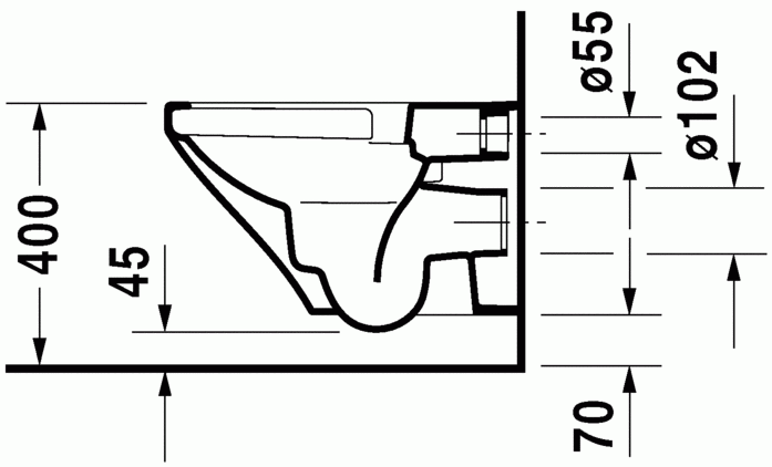 Set vas WC suspendat Duravit Dura Style 45510900A1