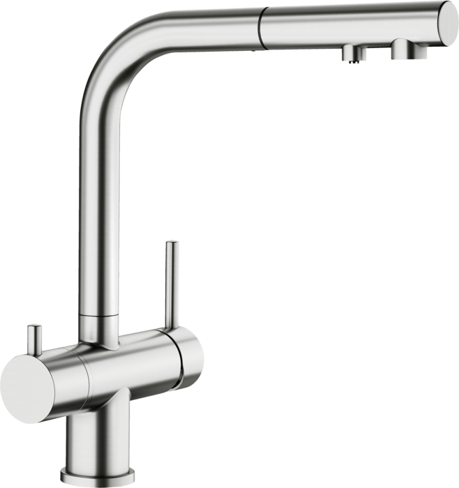 Baterie chiuvetă cu conectare la filtru Blanco FONTAS-S II (PVD Steel) 525199