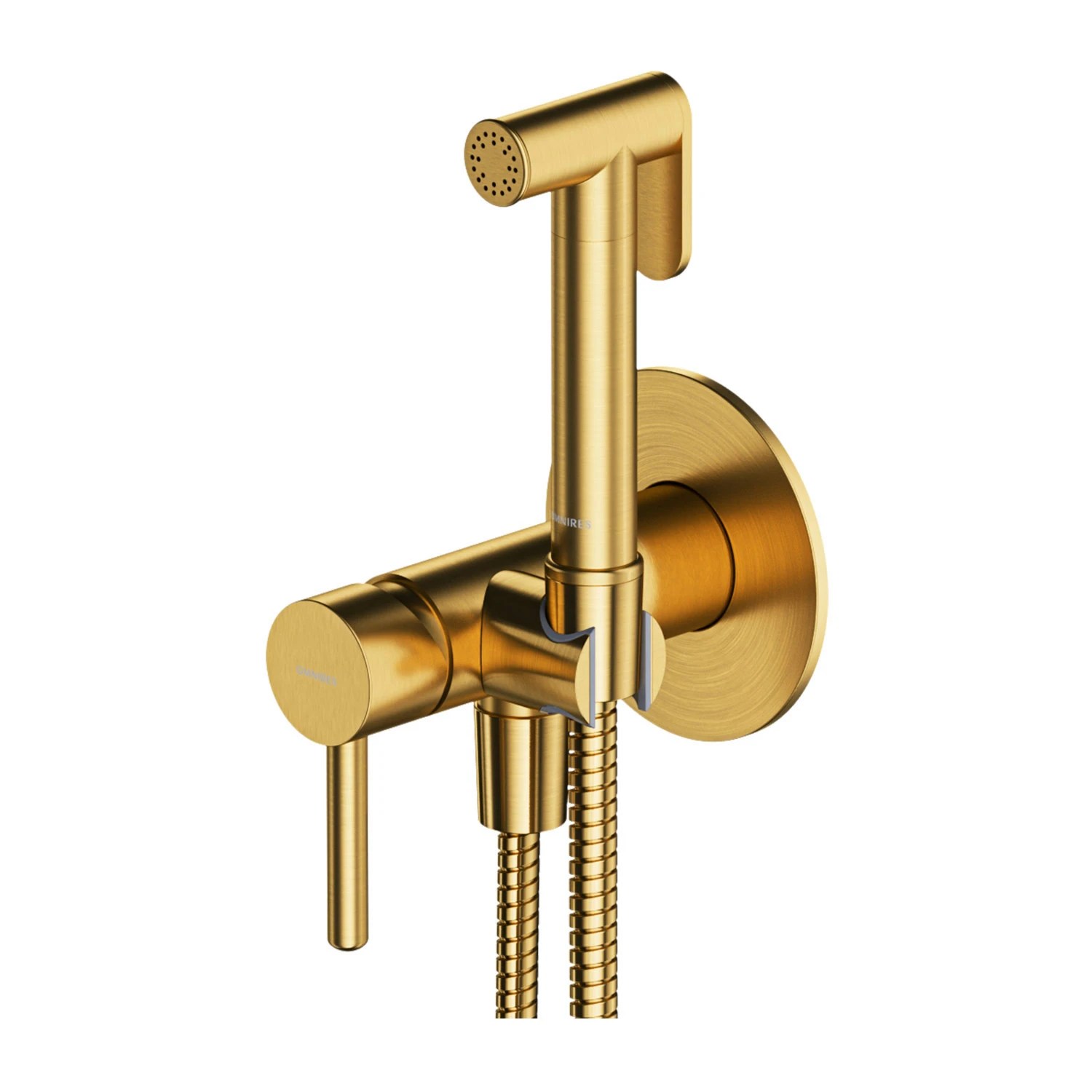 Dus igienic cu baterie Omnires Y brushed gold SYSYBI2GLB