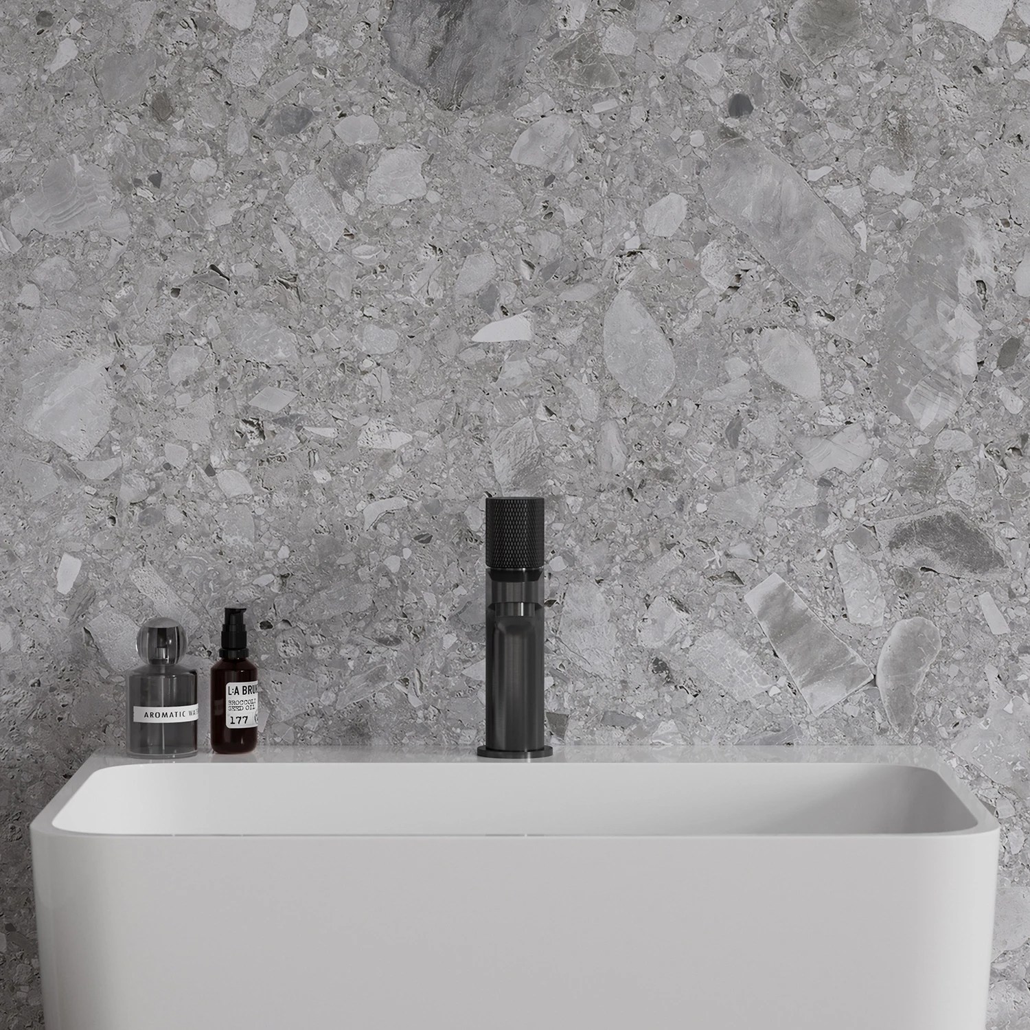 Baterie lavoar Omnires Contour Brushed Anthracite CT8010AT