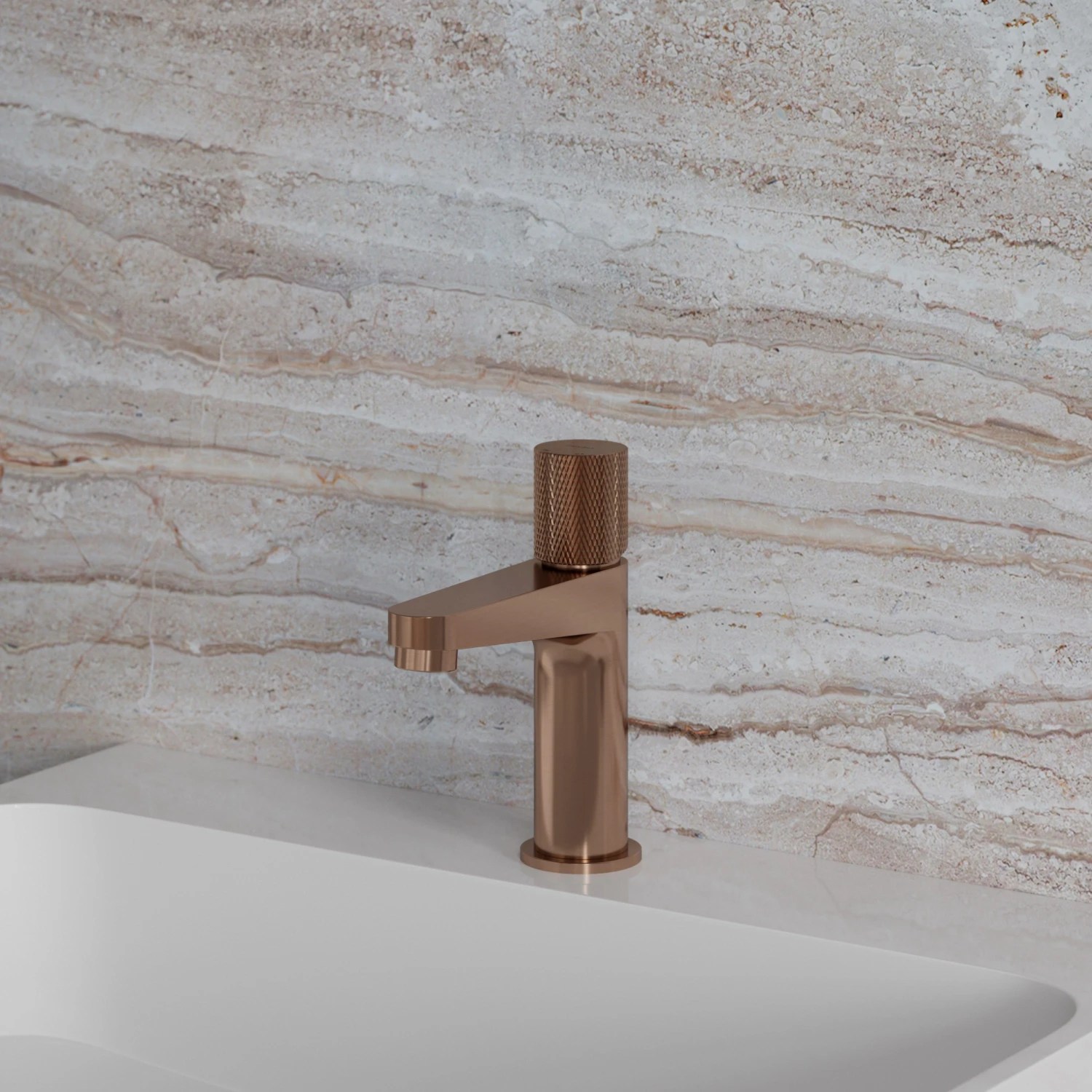 Baterie lavoar Omnires Contour Brushed Copper CT8010CPB