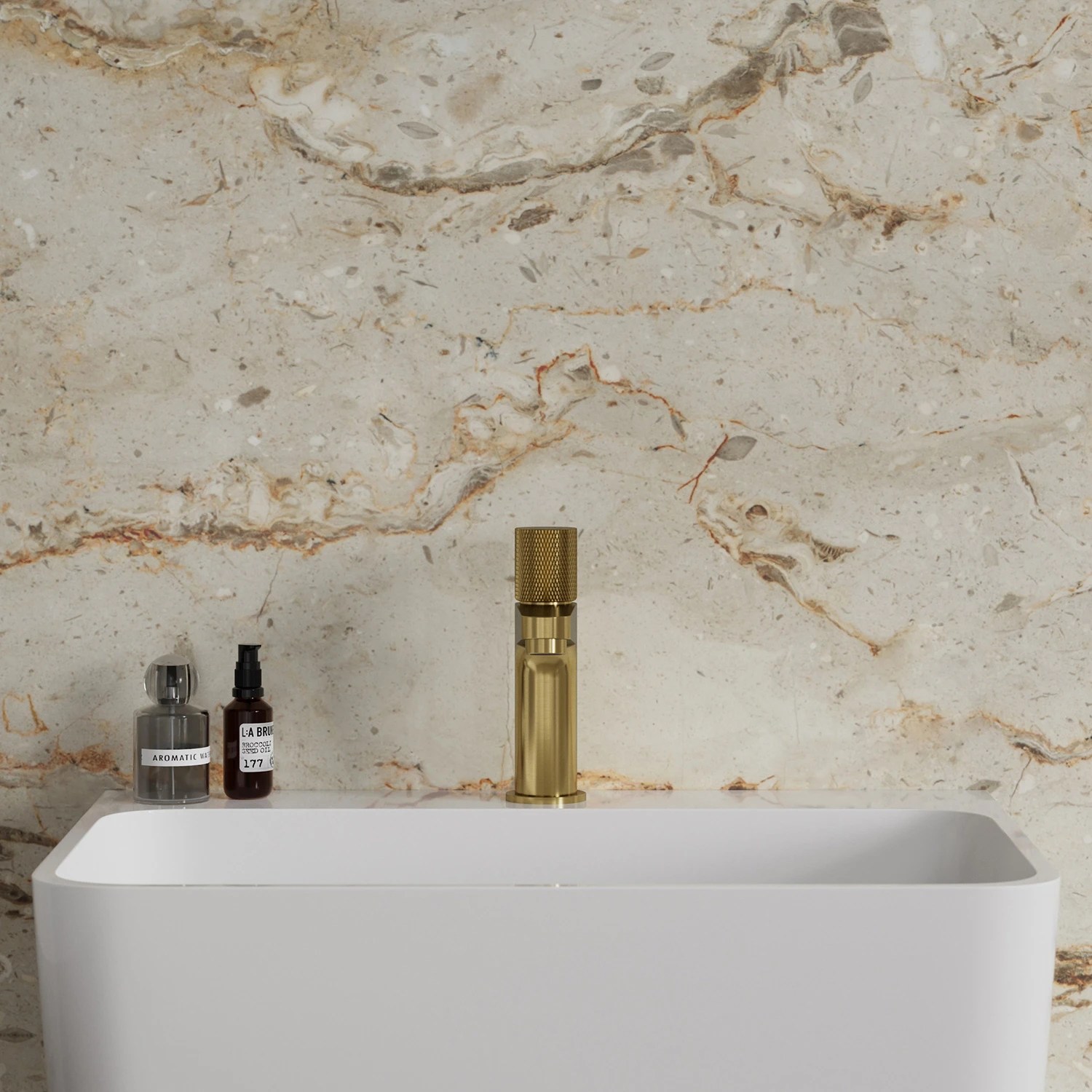 Baterie lavoar Omnires Contour Brushed Gold CT8010GLB