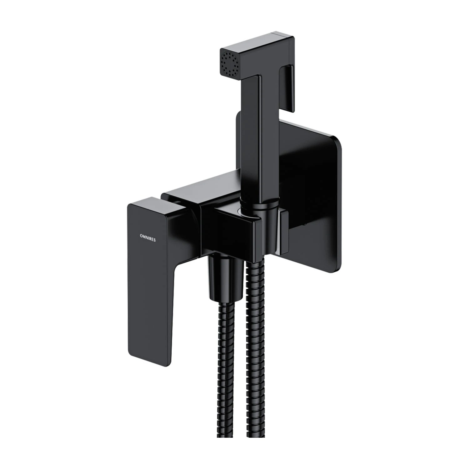 Dus igienic cu baterie Omnires PARMA Matt Black SYSPMBI2BL