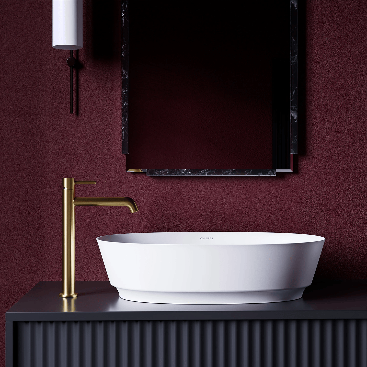 Baterie lavoar înalt Omnires Y Brushed Gold Y1212GLB