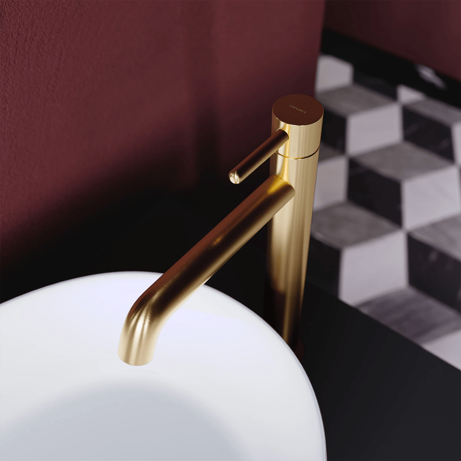 Baterie lavoar înalt Omnires Y Brushed Gold Y1212GLB