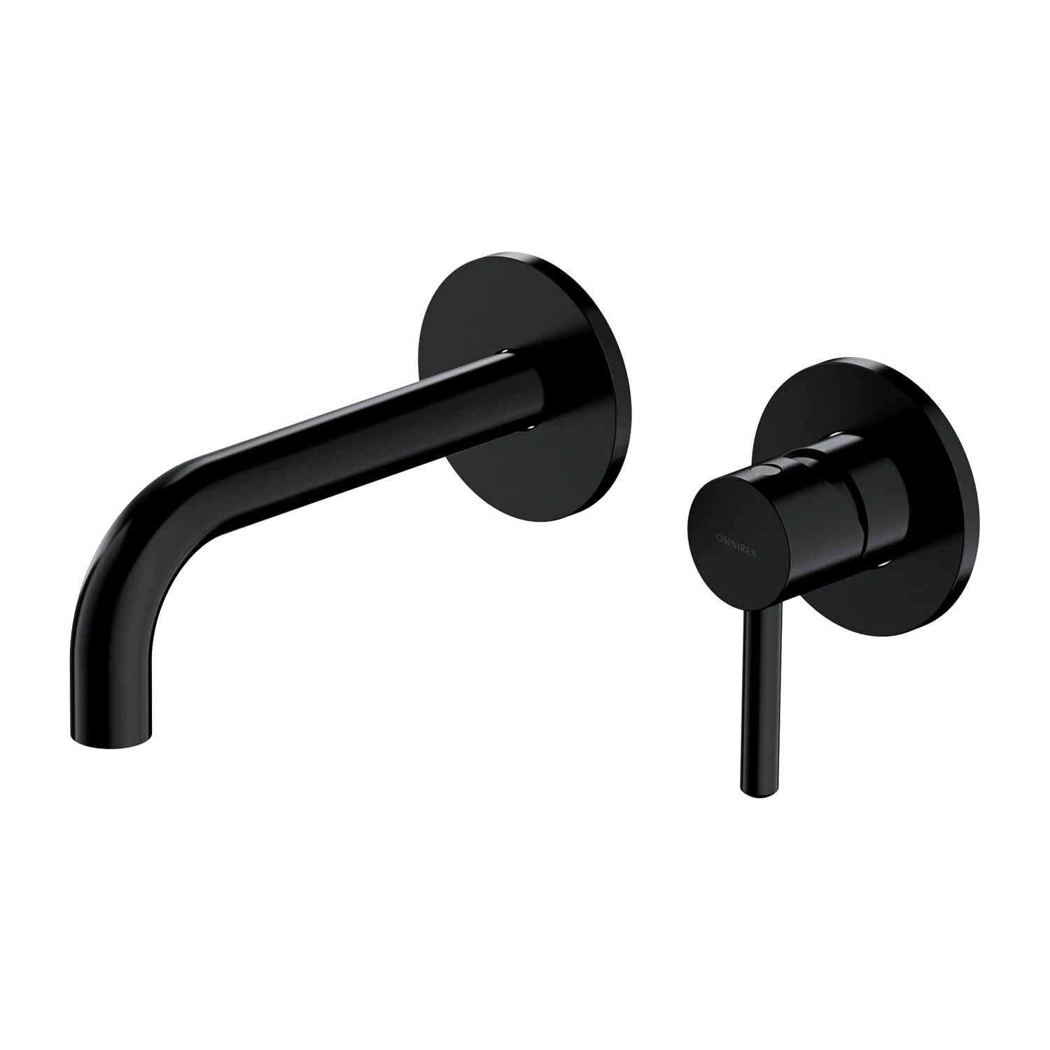 Смеситель встраиваемый для раковины Omnires Y Semi-matt Black Y1215HBL (16-18cm)