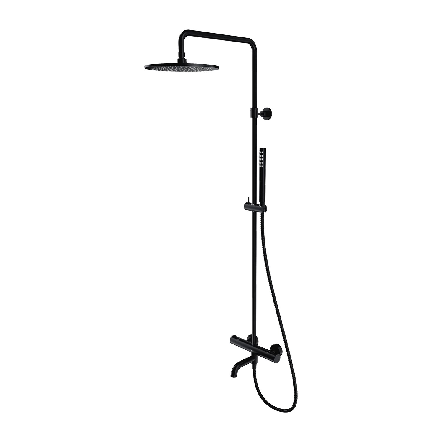 Coloana duș/cada termostatată Omnires Y Semi-matt Black Y1234BL