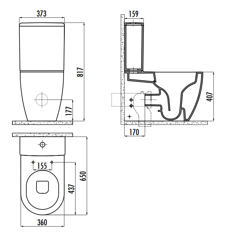 Vas WC Creavit Free RimOff  FE361-11CB/ MA410/ KC0903.02.00/ IT5130
