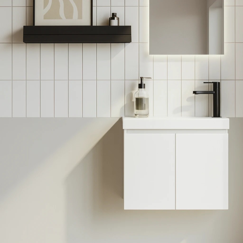 Lavoar cu dulap ORKA FERLA 60 White Matt