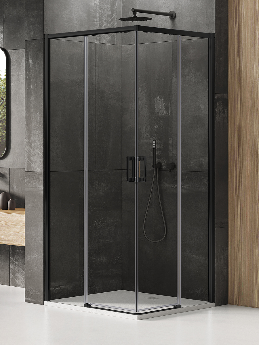 NT Cabina dus Prime Black Rectangular  90*90*200  D-0314A/D-0315A