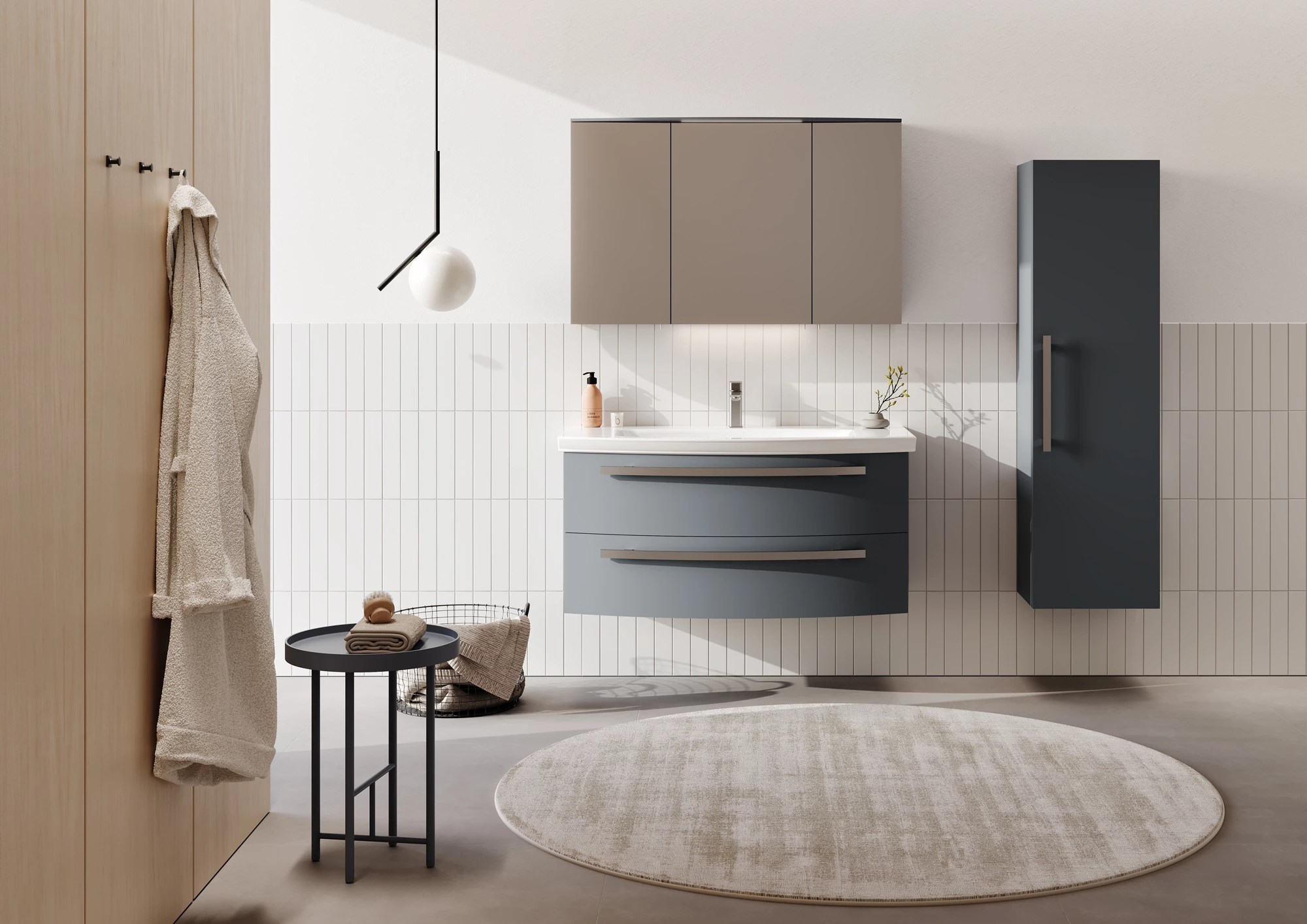 Lavoar cu dulap ORKA Urla 110 Anthracite