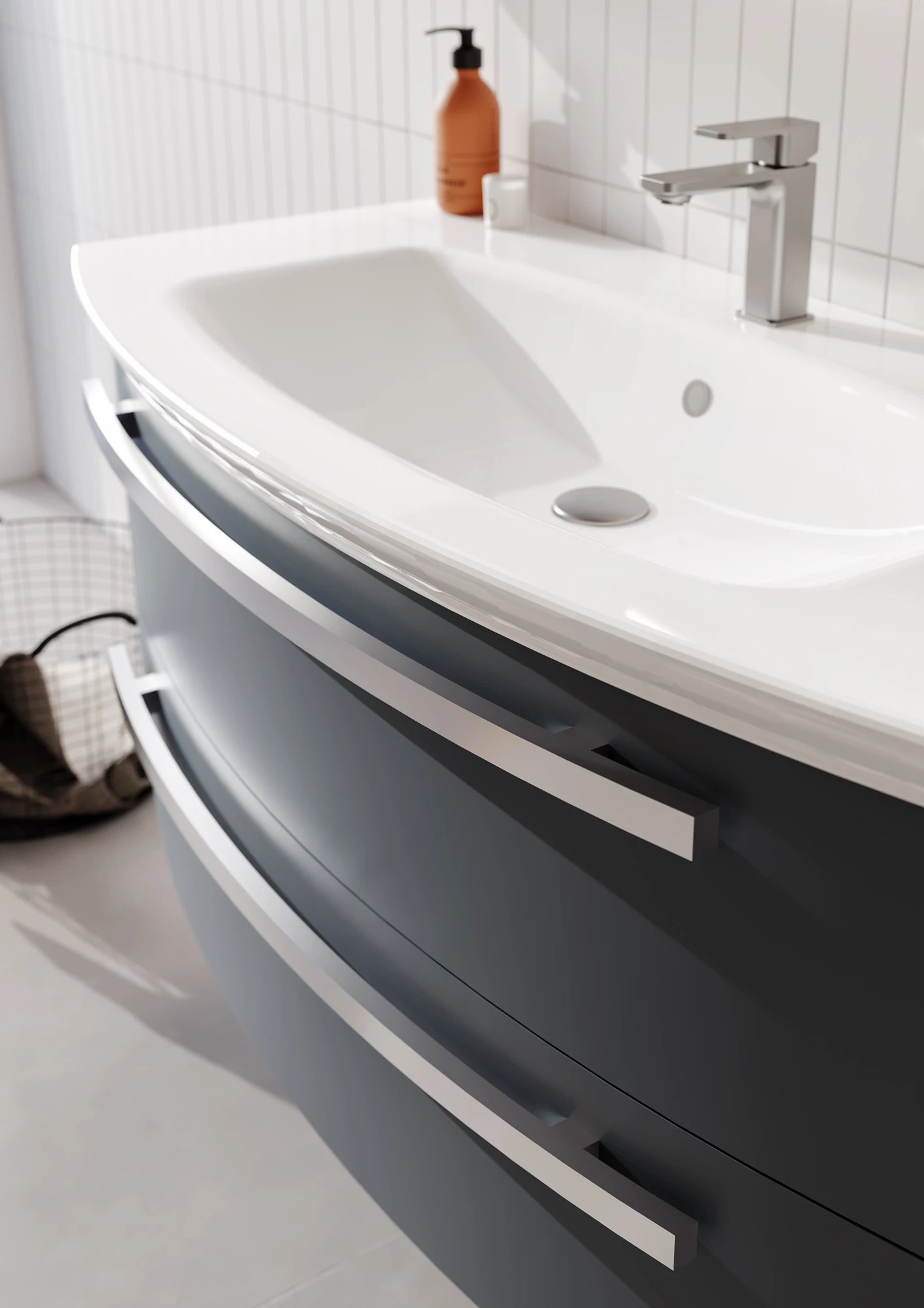 Lavoar cu dulap ORKA Urla 110 Anthracite