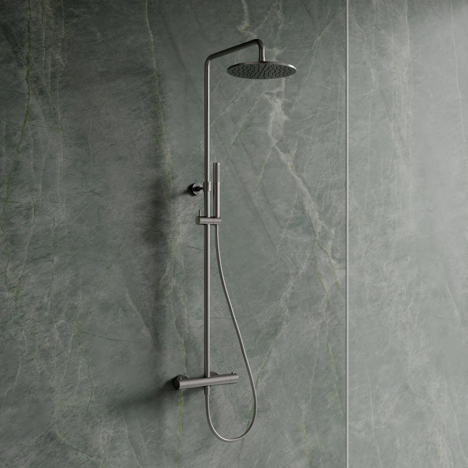 Coloana dus termostatata OMNIRES Y Brushed Nickel Y1244SUNI