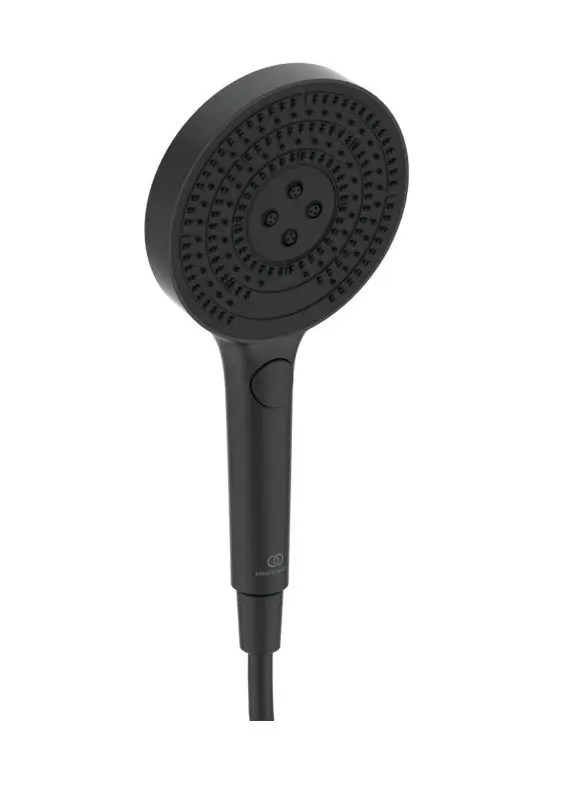 Baterie cu Coloana si palarie Ideal Standard CERATHERM T125+ (Dus) Termostata (Silk Black) A7689XG
