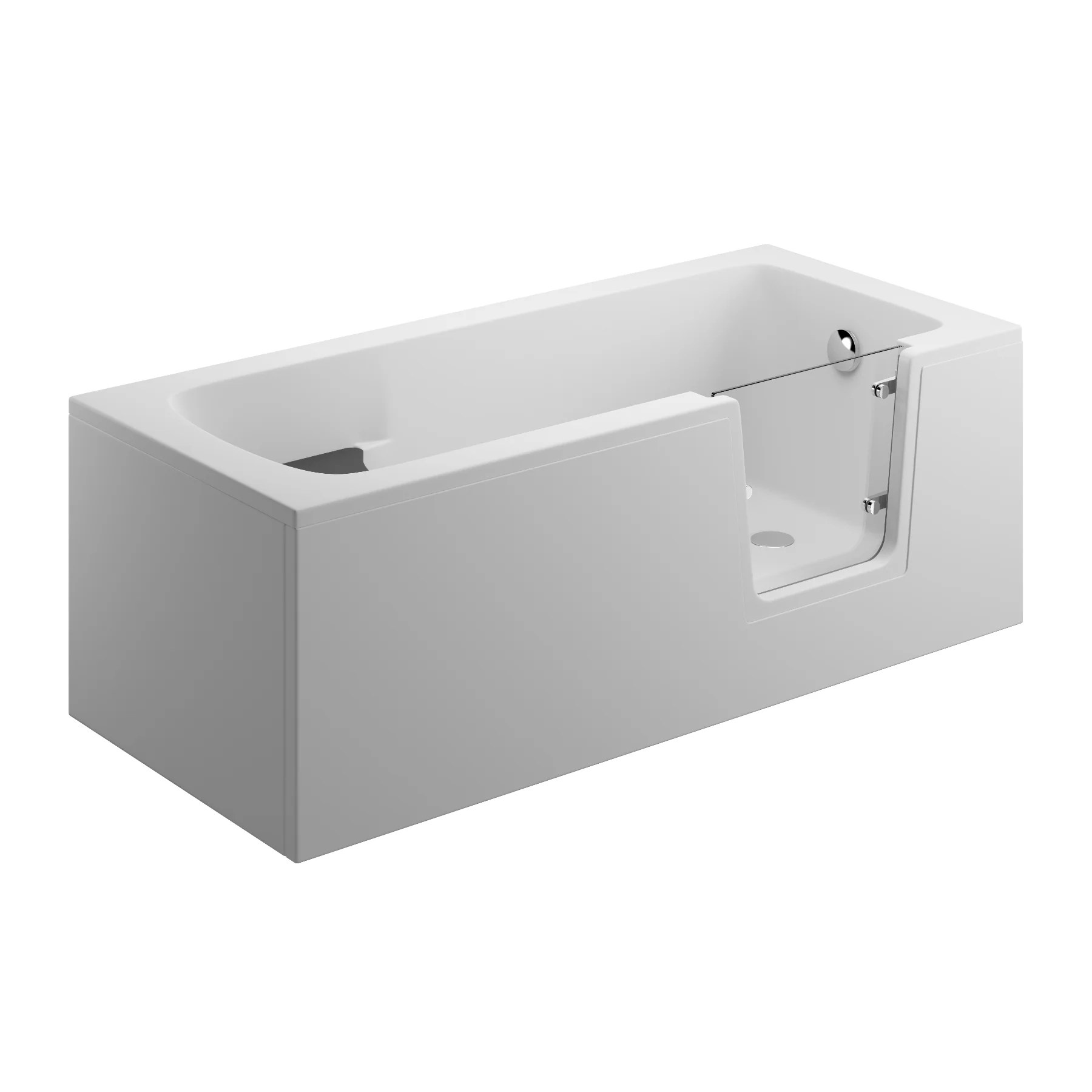 Cada baie acryl pentru persoane cu dezabilitati Polimat Avo 150×75 + (suport, cu scaun)