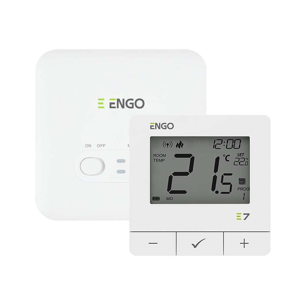 Termostat ENGO E7-RFW, programabil fara fir, white