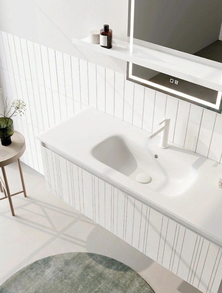 Lavoar cu dulap ORKA Salina 120 White Matt