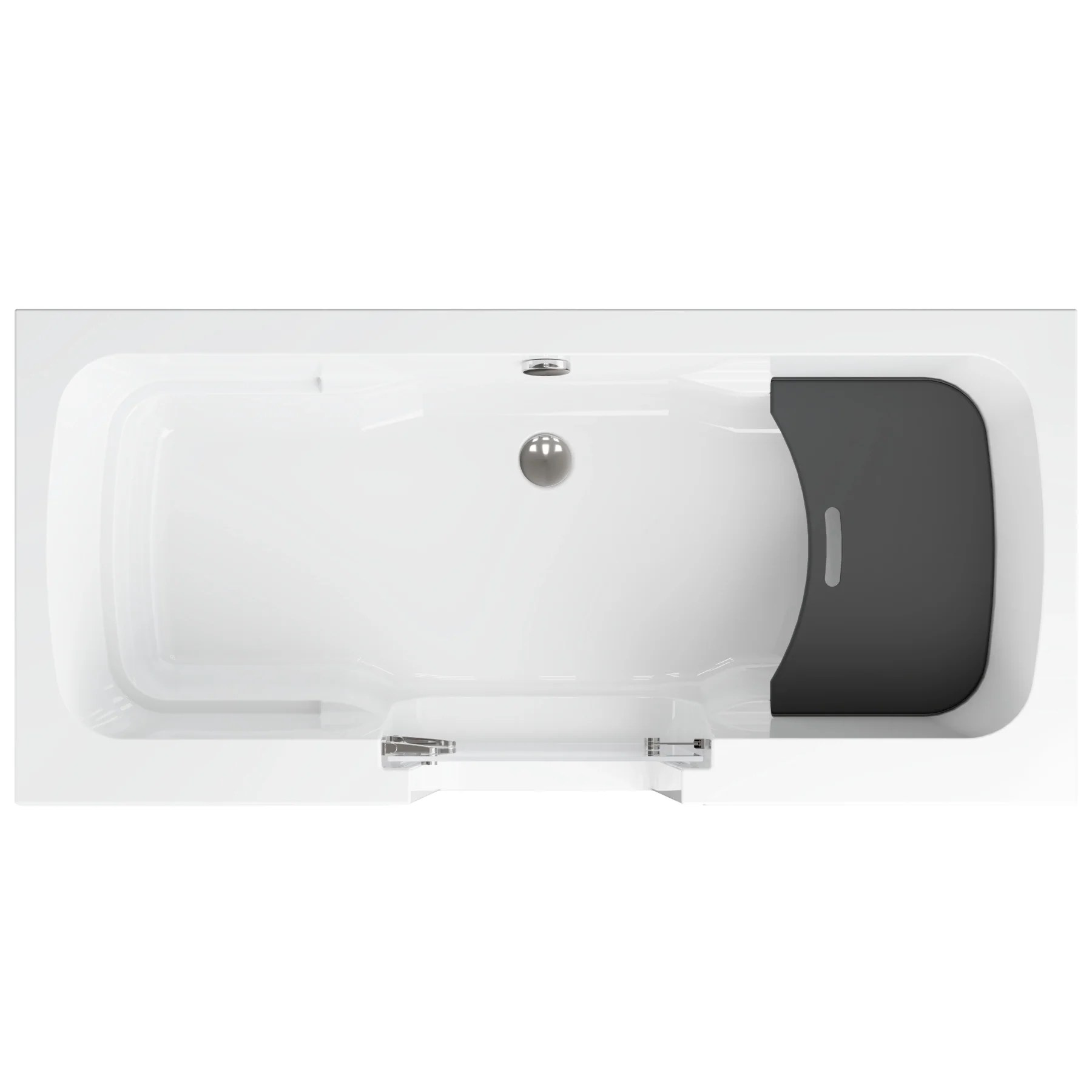 Cada baie acryl pentru persoane cu dezabilitati Polimat Ovi R 160x75 + (suport, cu scaun)