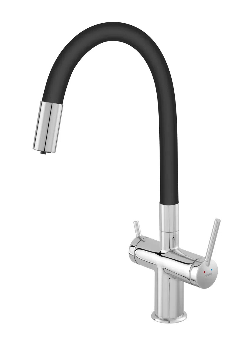 Baterie chiuvetă cu conectare la filtru FERRO FIILTRATA BFT41B (chiuveta plus) negru