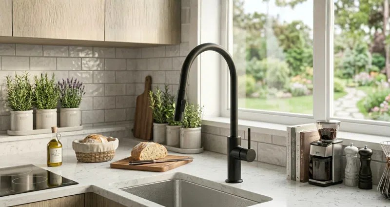 Смеситель для раковина с сенсором FERRO DISTANZA BDZ4BBL, чёрный