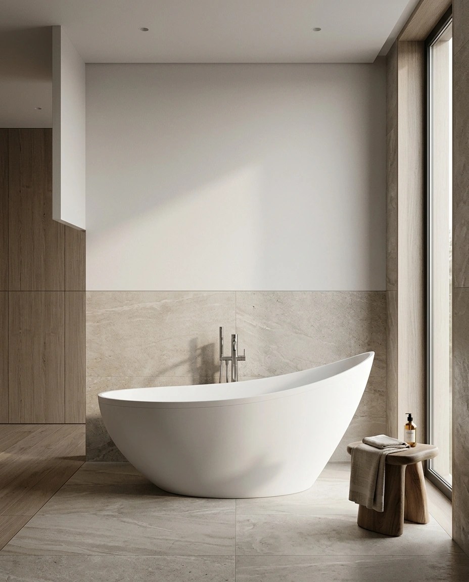 Ванна акриловая ZOE 180x80x83cm freestanding + сифон