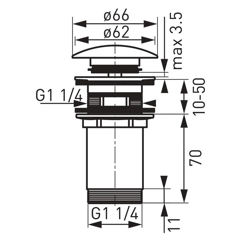Quick Clac FERRO S285 1 1/4" Crom cu preaplin