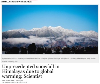 himalayan snow global warming