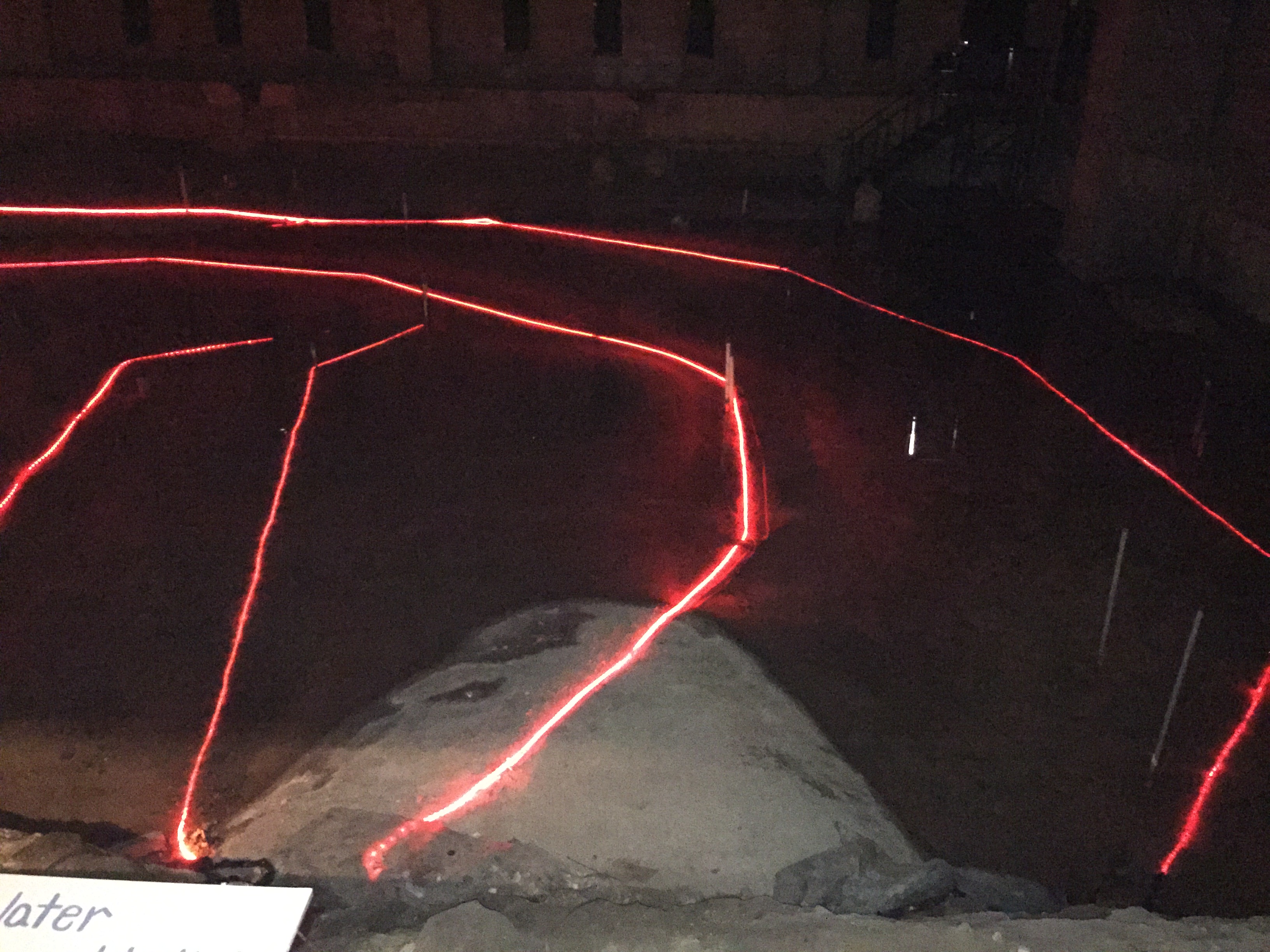 Evidence of Climate Change in Archaeology: The Rose Theater foundations marked in red.