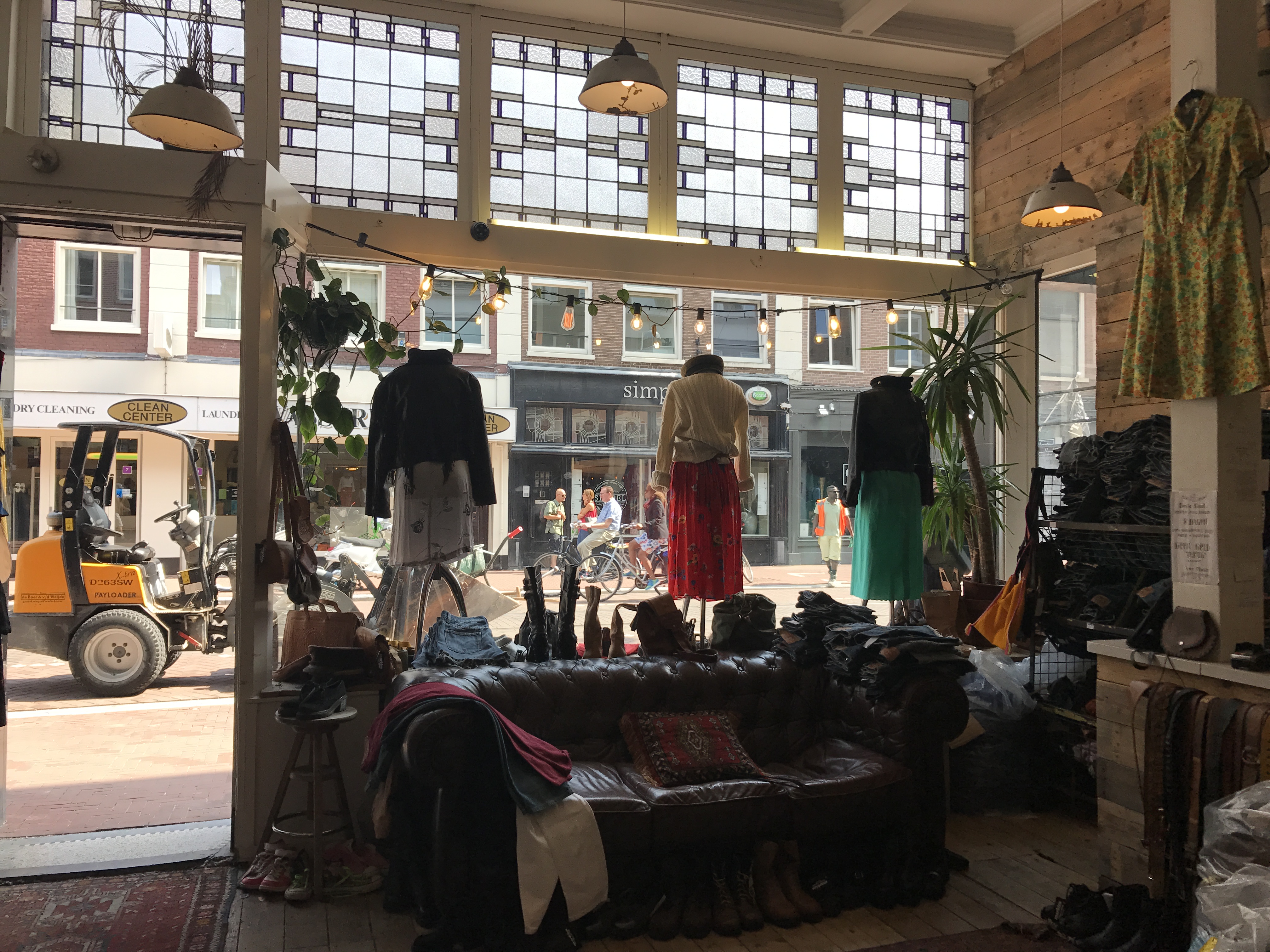 Mannequins in the window of vintage store