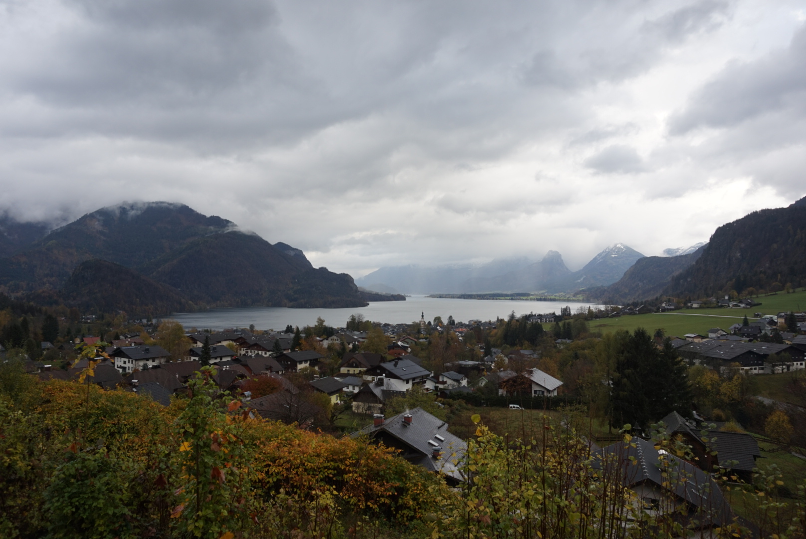 View of the mountains and lakes