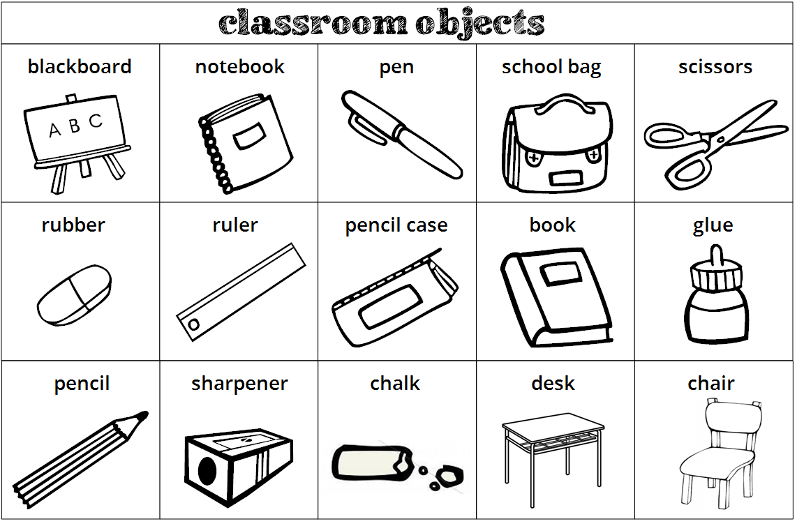 Free classroom objects clipart, download free classroom objects