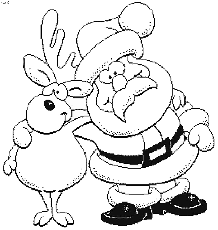 Christmas clip art coloring pages