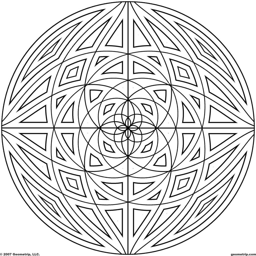 Free geometric shape coloring pages, download free geometric shape
