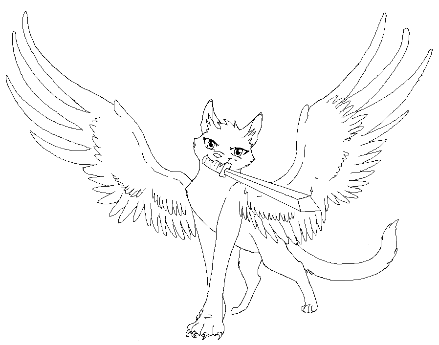 Lineart By Cleopata 002 By Free Lineart On Deviantart Cat Coloring Page Warrior Cat Warrior Cat Drawings