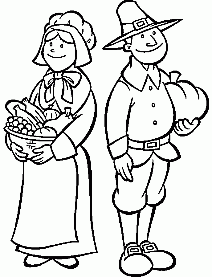 pilgrims coloring pages - Clip Art Library