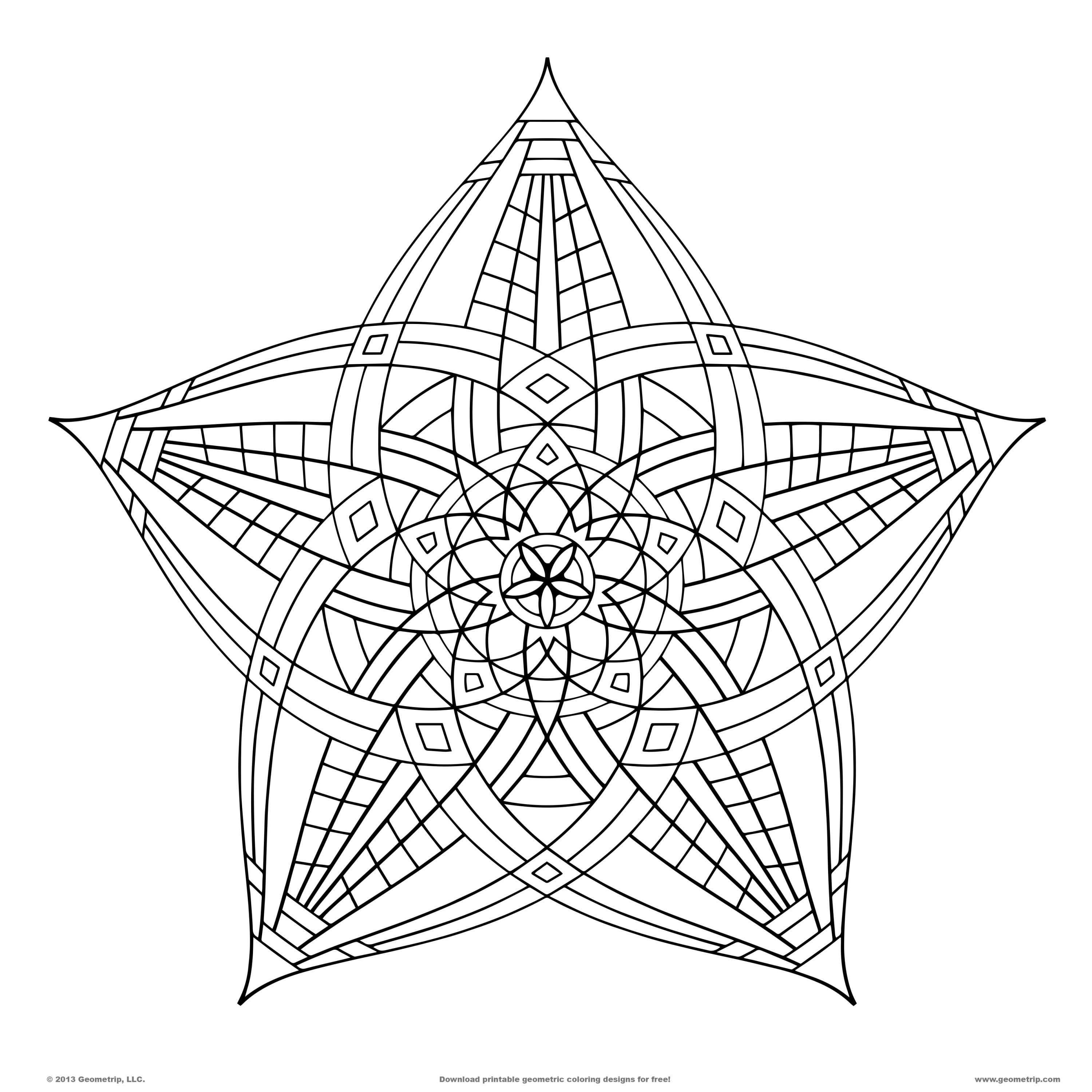 Free geometric shape coloring pages, download free geometric shape