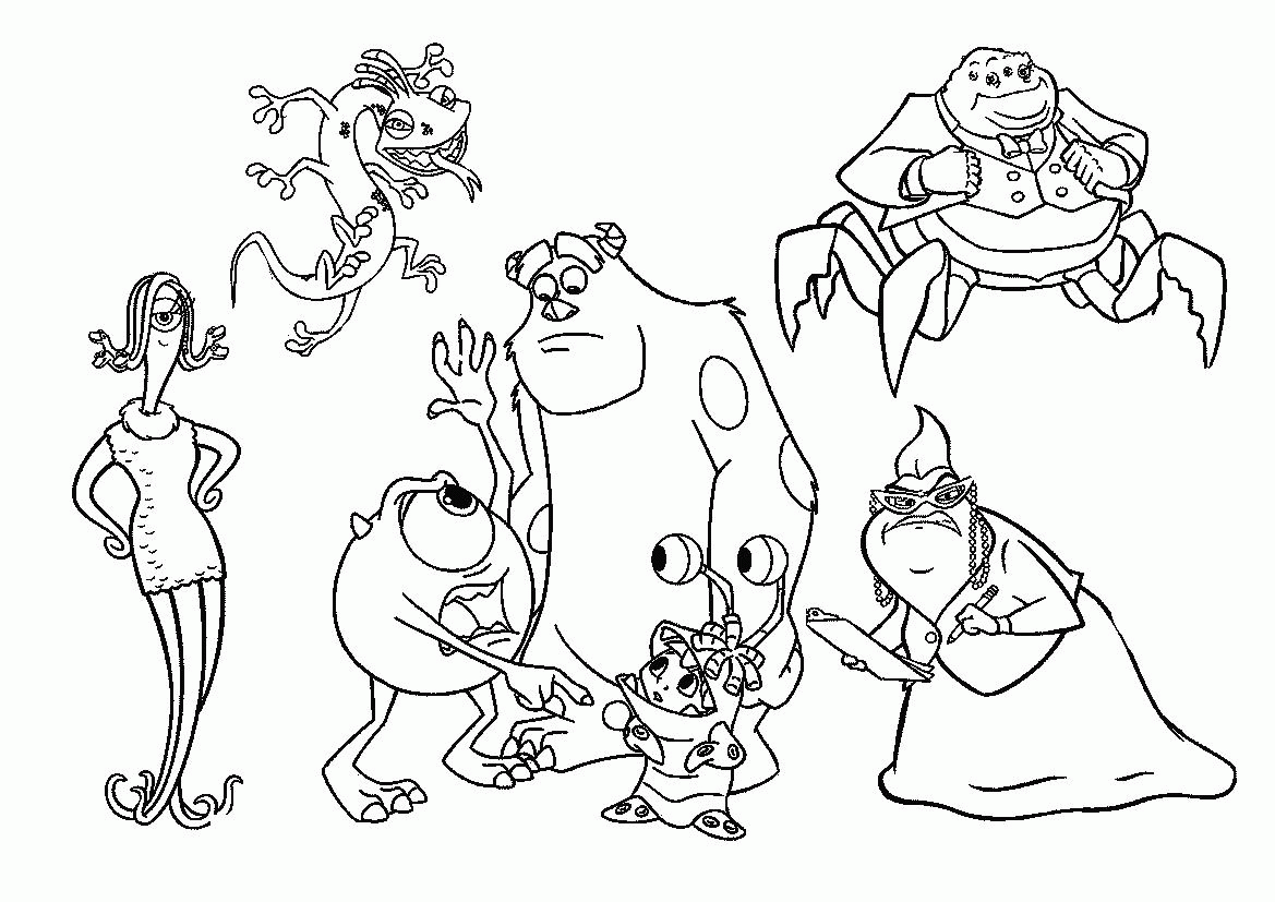 The spruce / kelly miller halloween coloring pages can be fun for younger kids, older kids, and even adults. Monsters Inc Characters Coloring Pages Clip Art Library