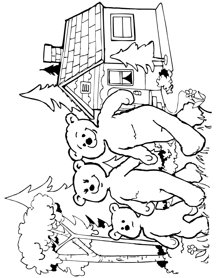 Free goldilocks and the three bears coloring pages, download free