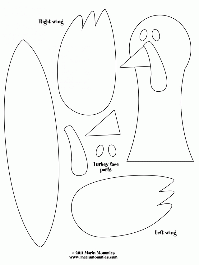Turkey Head Template Printable